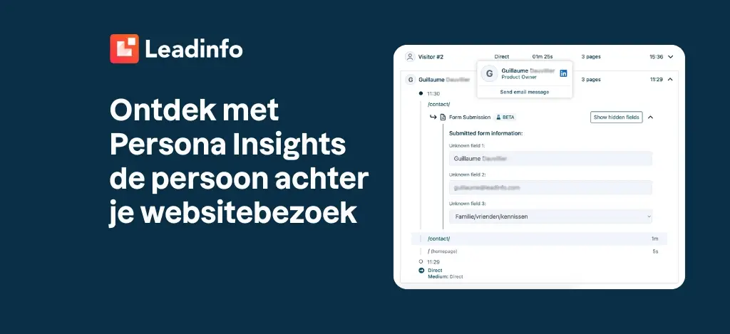 Ontdek met Persona Insights de persoon achter je websitebezoek